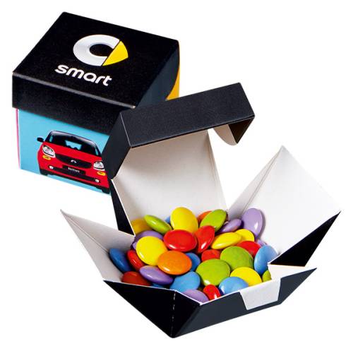 Cube à croquer pastilles chocolat multicolores