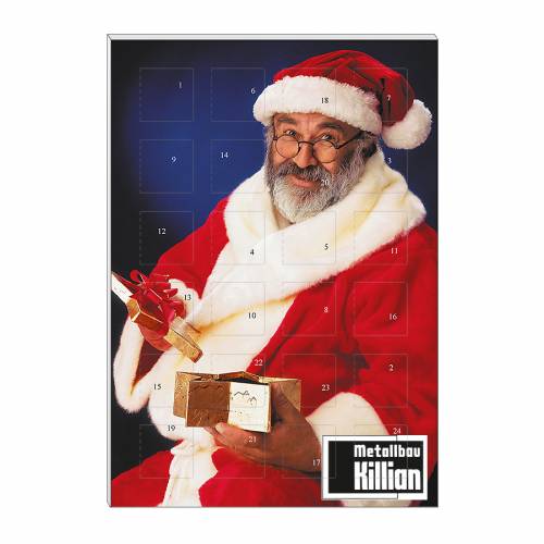 Mini-calendrier de l’Avent au chocolat « Papa Noël »
