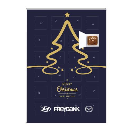 Mini-calendrier de l’Avent au chocolat "Golden Christmastree"